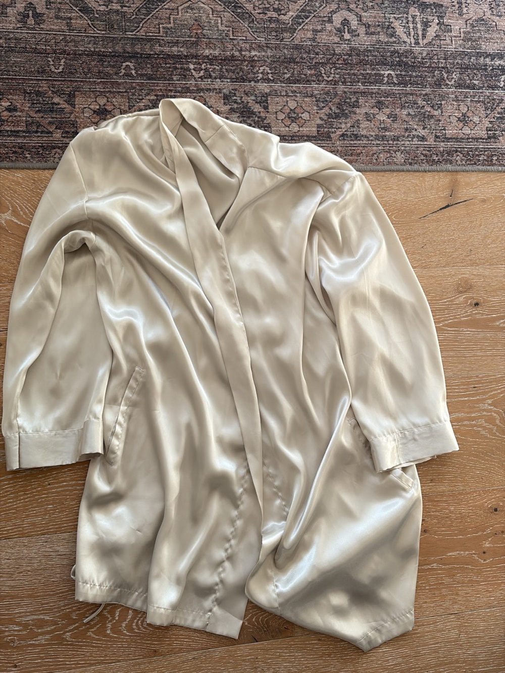 Victoria's Secret Satin Cream Robe Jacket